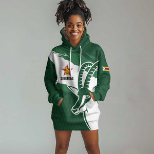 Zimbabwe Rugby Personalized Grunge Hoodie Dress Go Sables - African Pride