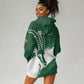 Zimbabwe Rugby Personalized Grunge Hoodie Dress Go Sables - African Pride