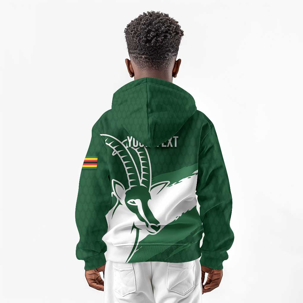 Zimbabwe Rugby Personalized Grunge Kid Hoodie Go Sables - African Pride