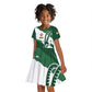Zimbabwe Rugby Personalized Grunge Kid Short Sleeve Dress Go Sables - African Pride