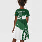 Zimbabwe Rugby Personalized Grunge Kid Short Sleeve Dress Go Sables - African Pride