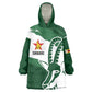 Zimbabwe Rugby Personalized Grunge Kid Wearable Blanket Hoodie Go Sables - African Pride