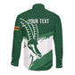 Zimbabwe Rugby Personalized Grunge Long Sleeve Button Shirt Go Sables - African Pride
