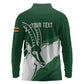 Zimbabwe Rugby Personalized Grunge Long Sleeve Polo Shirt Go Sables - African Pride
