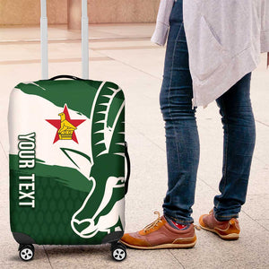Zimbabwe Rugby Personalized Grunge Luggage Cover Go Sables - African Pride