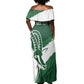 Zimbabwe Rugby Personalized Grunge Off Shoulder Maxi Dress Go Sables - African Pride
