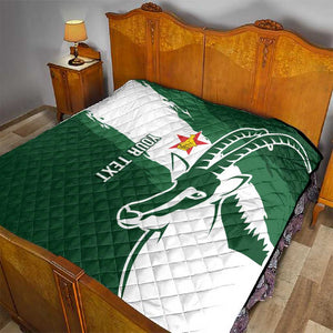 Zimbabwe Rugby Personalized Grunge Quilt Go Sables - African Pride