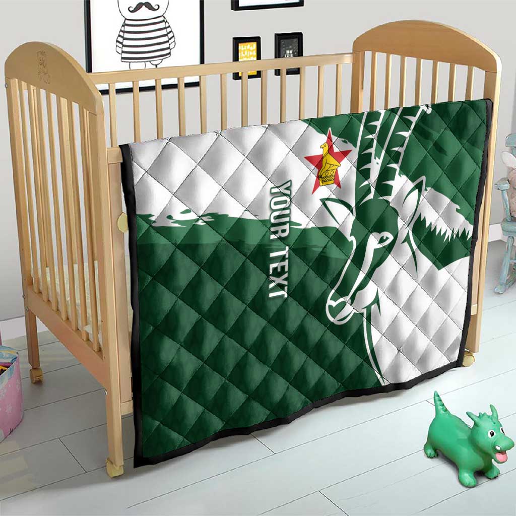 Zimbabwe Rugby Personalized Grunge Quilt Go Sables - African Pride