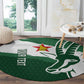 Zimbabwe Rugby Personalized Grunge Round Carpet Go Sables - African Pride
