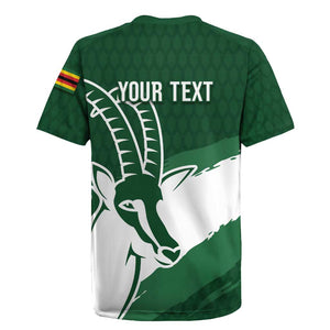 Zimbabwe Rugby Personalized Grunge Rugby Jersey Go Sables - African Pride