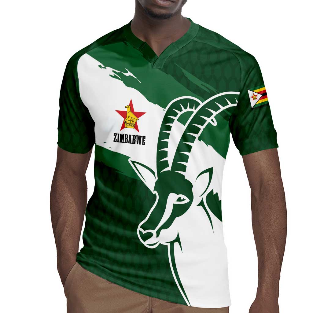 Zimbabwe Rugby Personalized Grunge Rugby Jersey Go Sables - African Pride