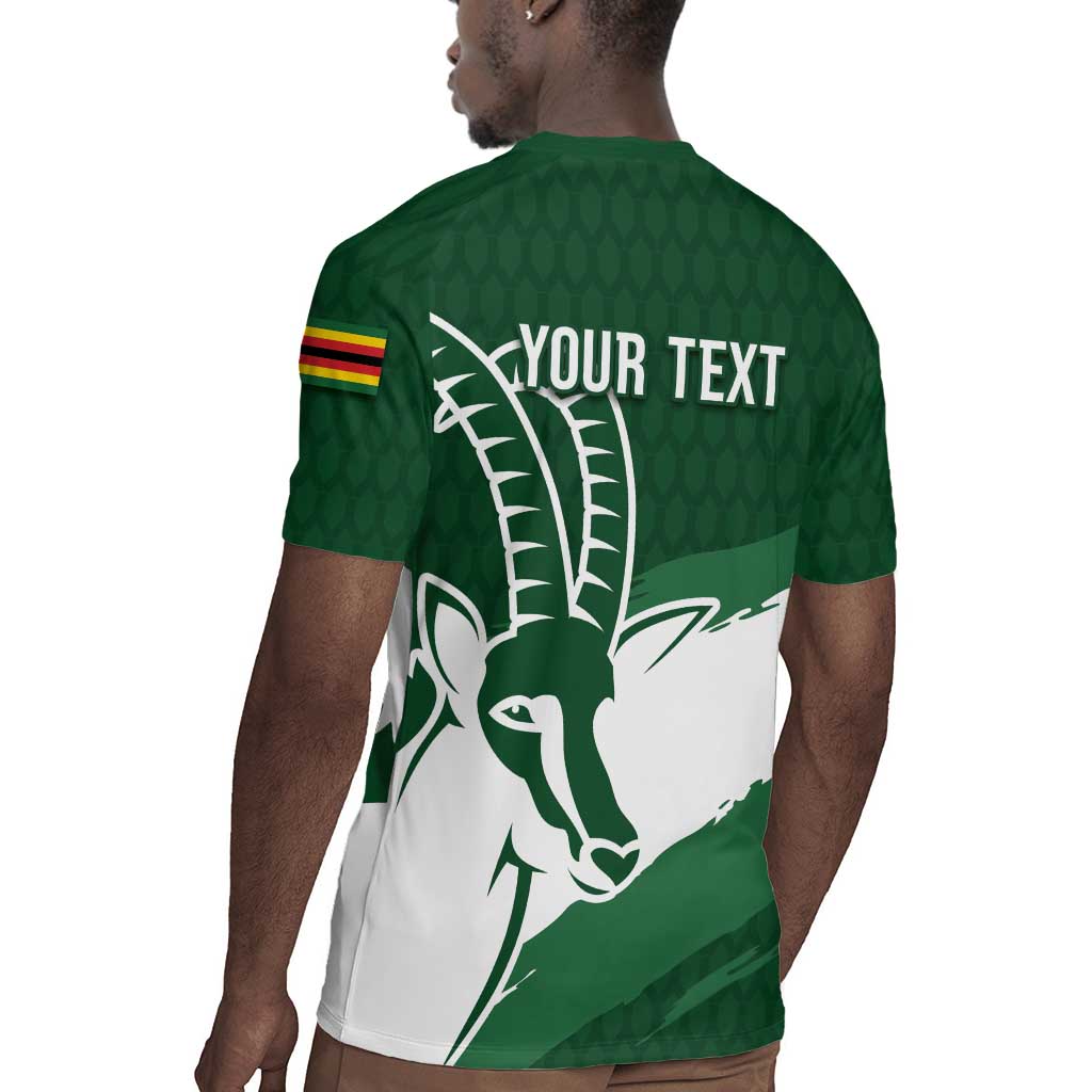 Zimbabwe Rugby Personalized Grunge Rugby Jersey Go Sables - African Pride