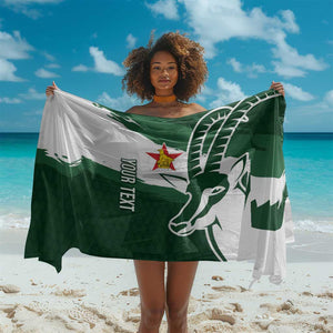 Zimbabwe Rugby Personalized Grunge Sarong Go Sables - African Pride