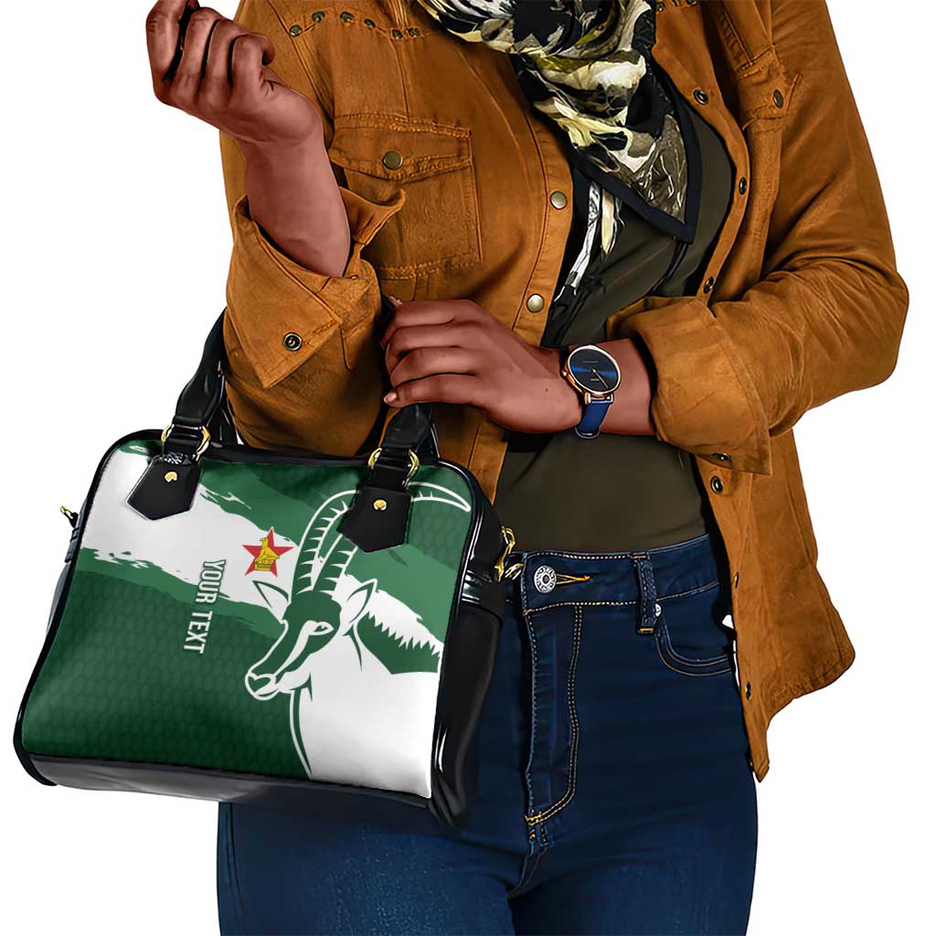 Zimbabwe Rugby Personalized Grunge Shoulder Handbag Go Sables - African Pride