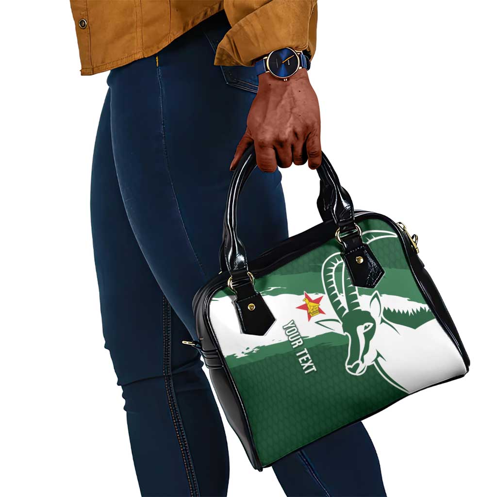 Zimbabwe Rugby Personalized Grunge Shoulder Handbag Go Sables - African Pride