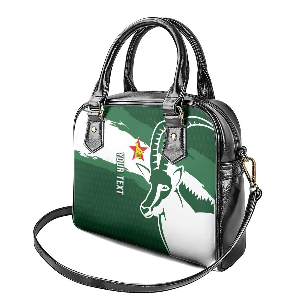 Zimbabwe Rugby Personalized Grunge Shoulder Handbag Go Sables - African Pride