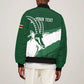 Zimbabwe Rugby Personalized Grunge Sleeve Zip Bomber Jacket Go Sables - African Pride