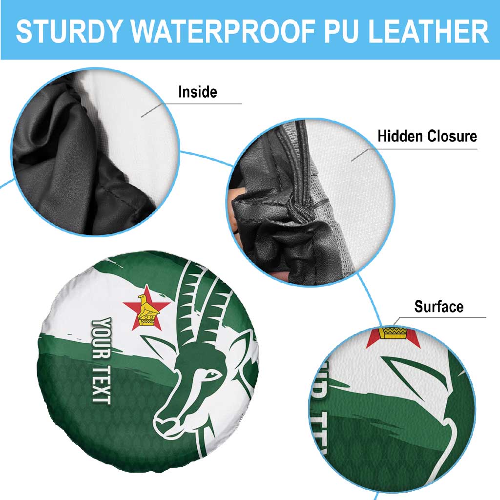 Zimbabwe Rugby Personalized Grunge Spare Tire Cover Go Sables - African Pride