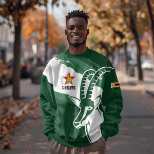 Zimbabwe Rugby Personalized Grunge Sweatshirt Go Sables - African Pride