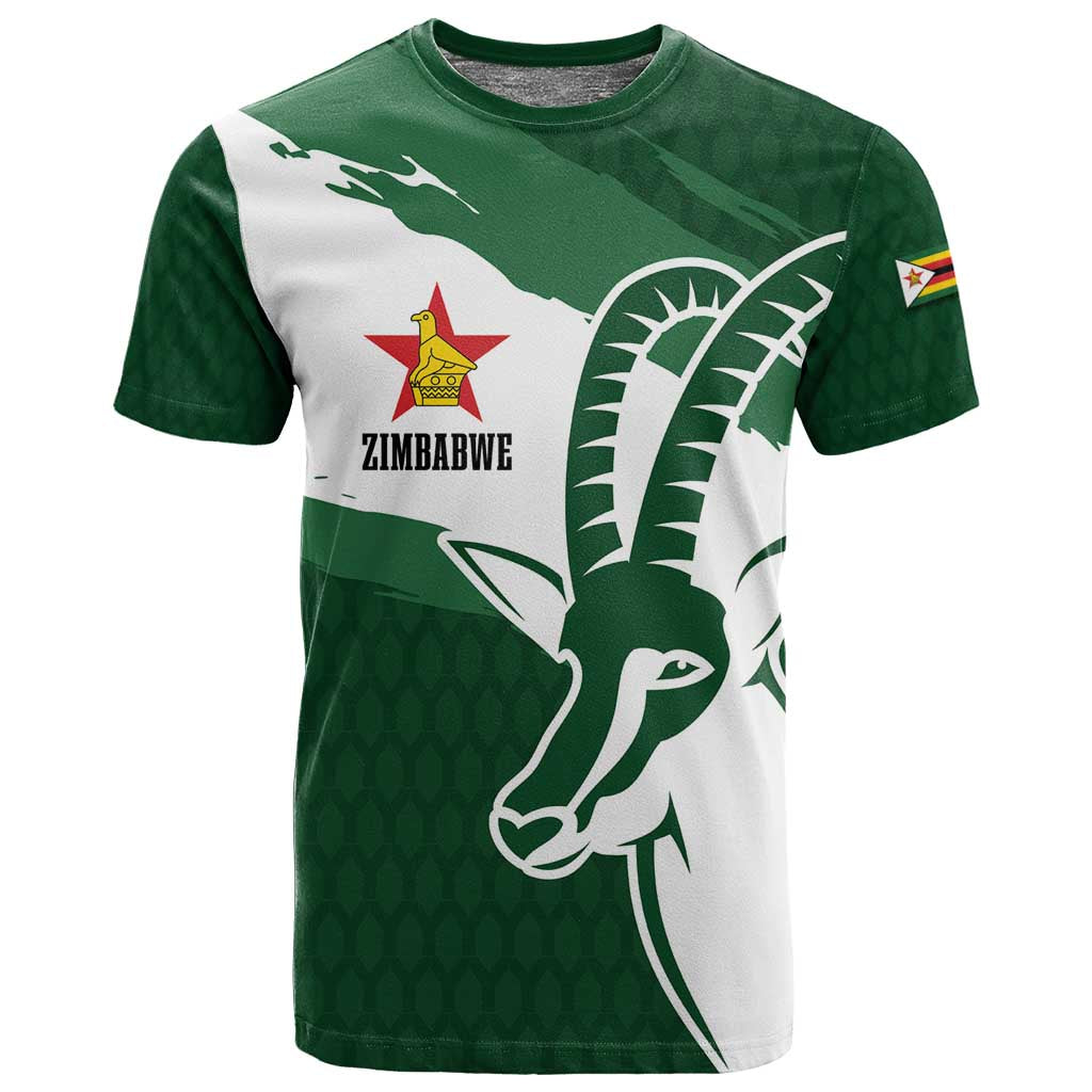 Zimbabwe Rugby Personalized Grunge T shirt Go Sables - African Pride