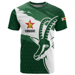 Zimbabwe Rugby Personalized Grunge T shirt Go Sables - African Pride