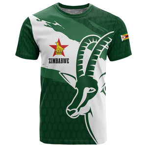 Zimbabwe Rugby Personalized Grunge T shirt Go Sables - African Pride