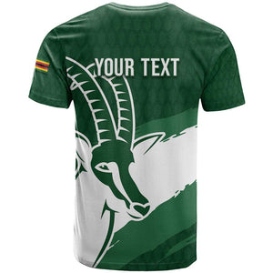 Zimbabwe Rugby Personalized Grunge T shirt Go Sables - African Pride