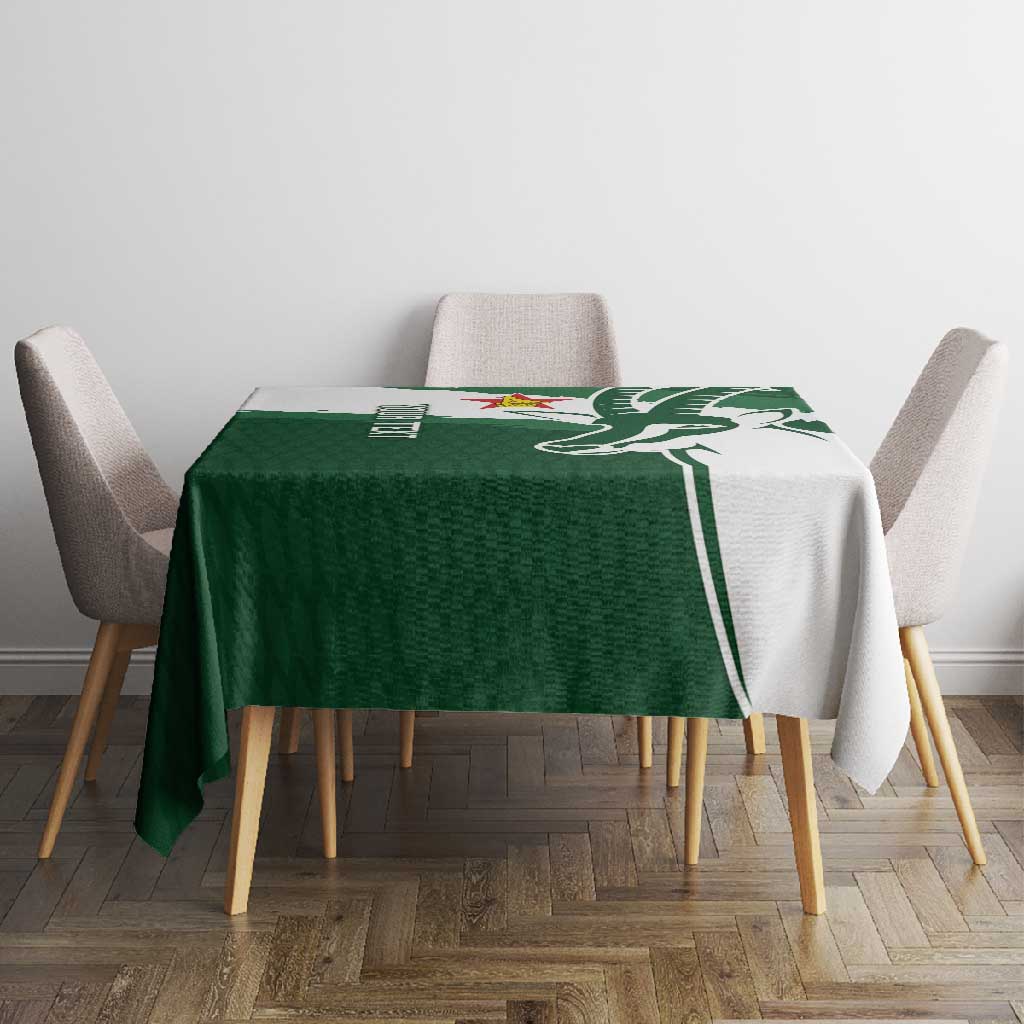 Zimbabwe Rugby Personalized Grunge Tablecloth Go Sables - African Pride