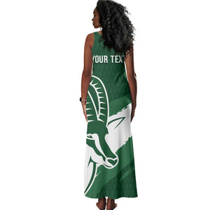 Zimbabwe Rugby Personalized Grunge Tank Maxi Dress Go Sables - African Pride