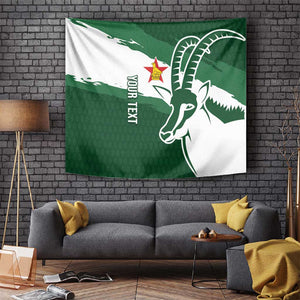 Zimbabwe Rugby Personalized Grunge Tapestry Go Sables - African Pride
