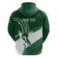 Zimbabwe Rugby Personalized Grunge Zip Hoodie Go Sables - African Pride