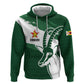 Zimbabwe Rugby Personalized Grunge Zip Hoodie Go Sables - African Pride