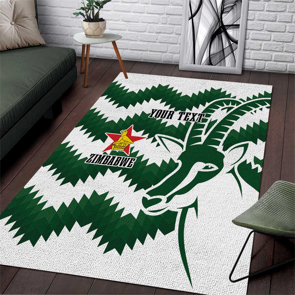 Zimbabwe Rugby The Sables Personalized Area Rug Retro Jersey Inspired - African Pride