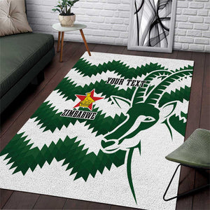 Zimbabwe Rugby The Sables Personalized Area Rug Retro Jersey Inspired - African Pride