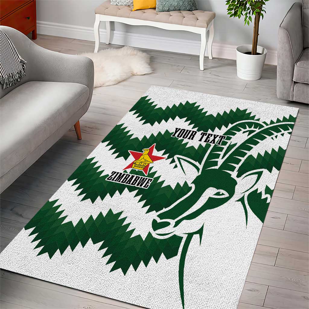 Zimbabwe Rugby The Sables Personalized Area Rug Retro Jersey Inspired - African Pride