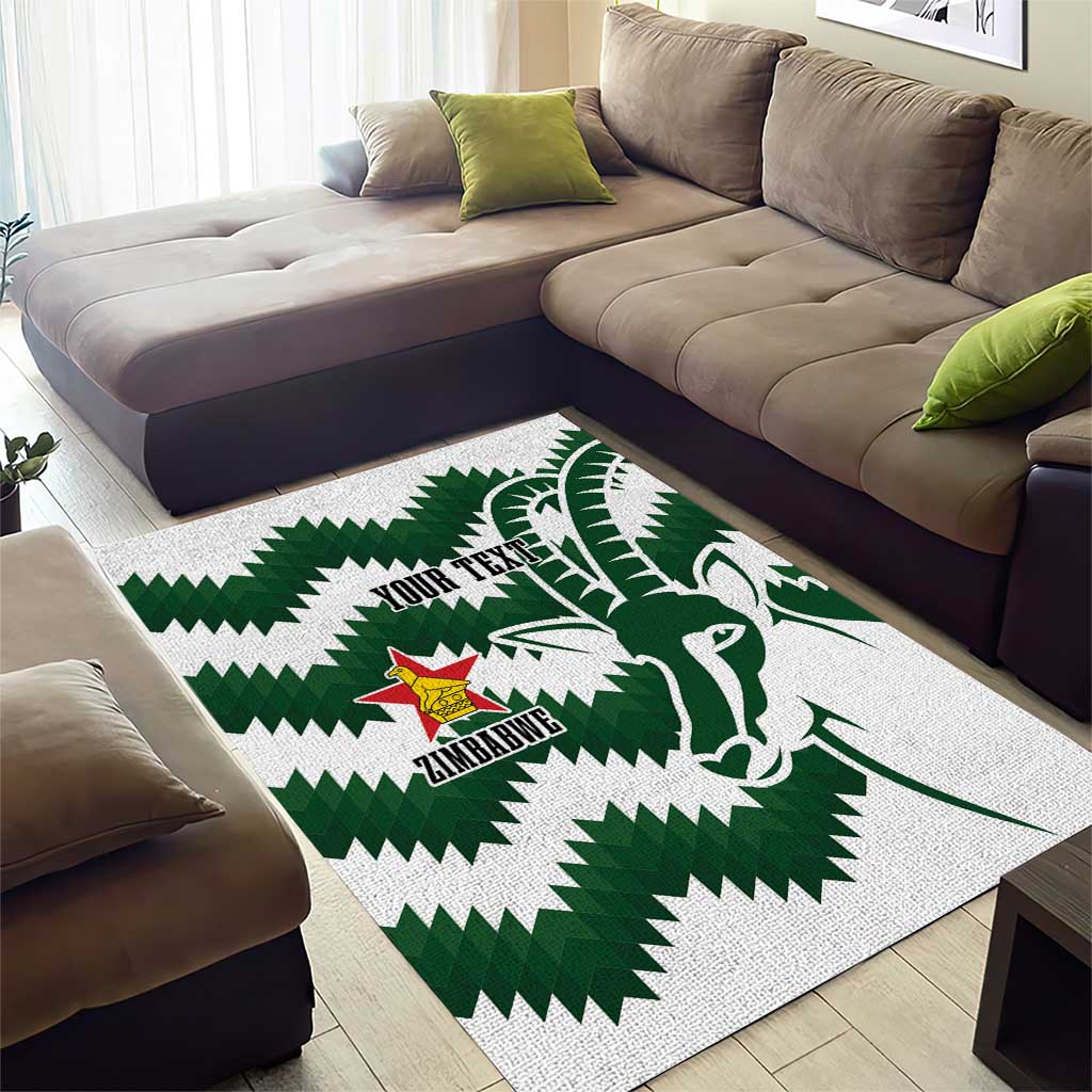 Zimbabwe Rugby The Sables Personalized Area Rug Retro Jersey Inspired - African Pride