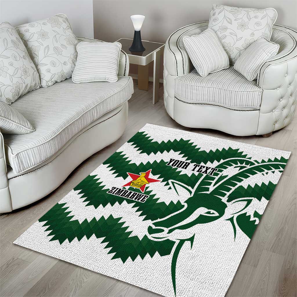 Zimbabwe Rugby The Sables Personalized Area Rug Retro Jersey Inspired - African Pride