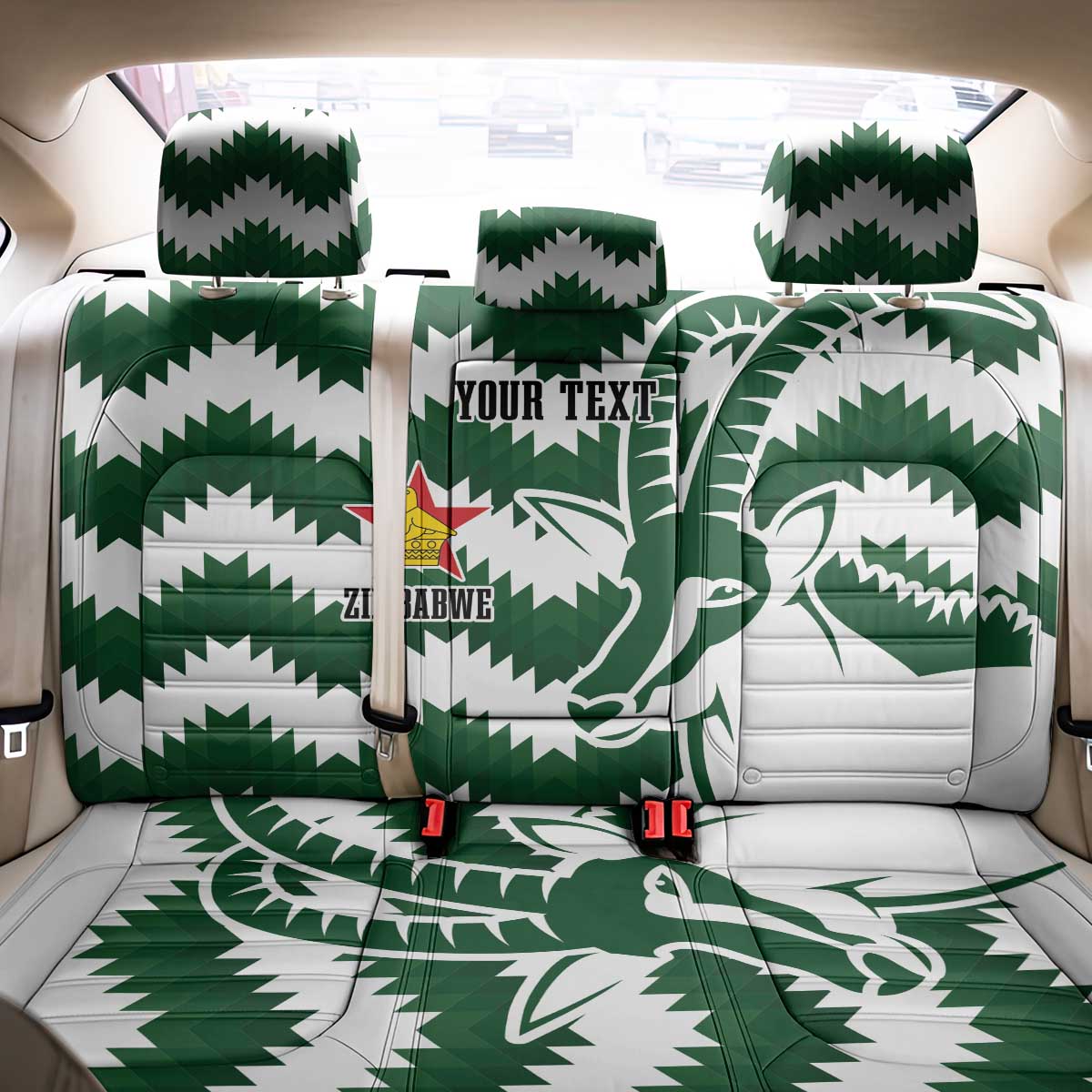 Zimbabwe Rugby The Sables Personalized Back Car Seat Cover Retro Jersey Inspired - African Pride