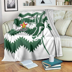 Zimbabwe Rugby The Sables Personalized Blanket Retro Jersey Inspired - African Pride