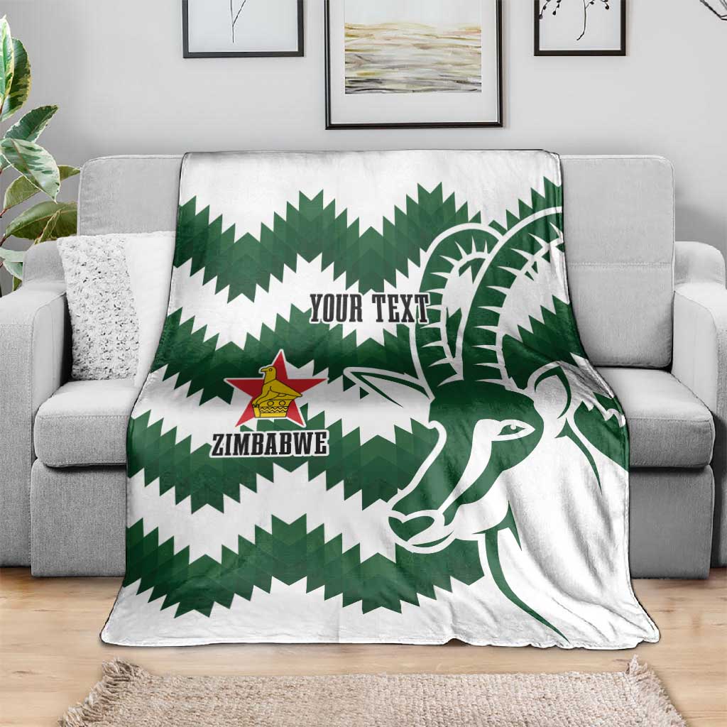 Zimbabwe Rugby The Sables Personalized Blanket Retro Jersey Inspired - African Pride