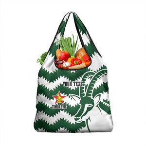 Zimbabwe Rugby The Sables Personalized Grocery Bag Retro Jersey Inspired - African Pride