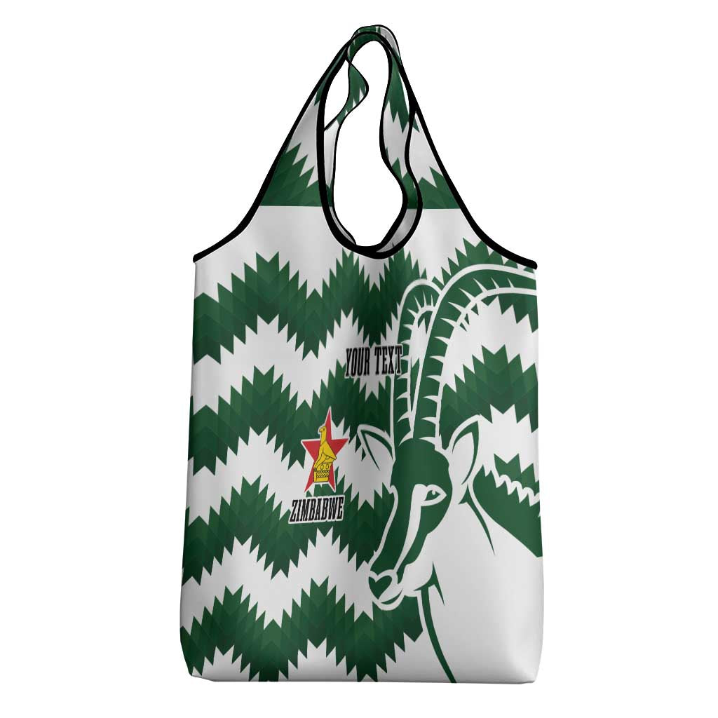 Zimbabwe Rugby The Sables Personalized Grocery Bag Retro Jersey Inspired - African Pride