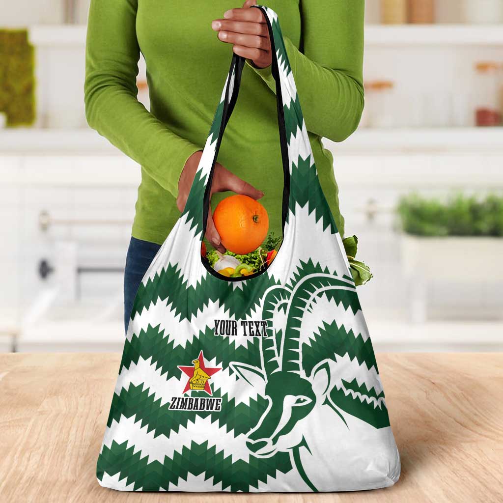 Zimbabwe Rugby The Sables Personalized Grocery Bag Retro Jersey Inspired - African Pride