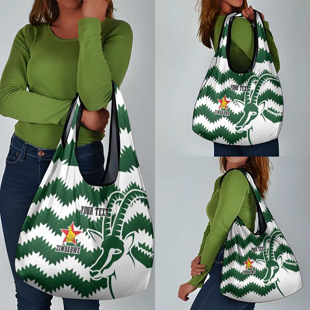 Zimbabwe Rugby The Sables Personalized Grocery Bag Retro Jersey Inspired - African Pride