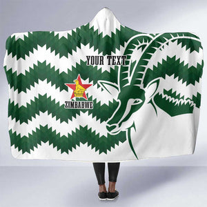 Zimbabwe Rugby The Sables Personalized Hooded Blanket Retro Jersey Inspired - African Pride