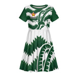 Zimbabwe Rugby The Sables Personalized Kid Short Sleeve Dress Retro Jersey Inspired - African Pride