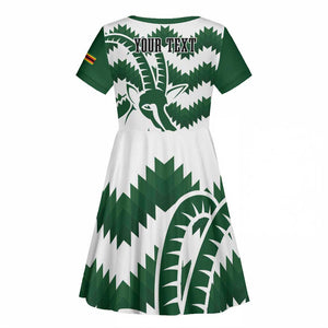 Zimbabwe Rugby The Sables Personalized Kid Short Sleeve Dress Retro Jersey Inspired - African Pride