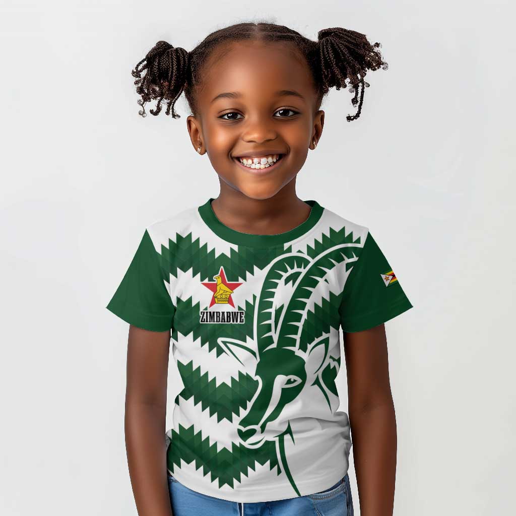 Zimbabwe Rugby The Sables Personalized Kid T shirt Retro Jersey Inspired - African Pride