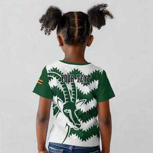 Zimbabwe Rugby The Sables Personalized Kid T shirt Retro Jersey Inspired - African Pride