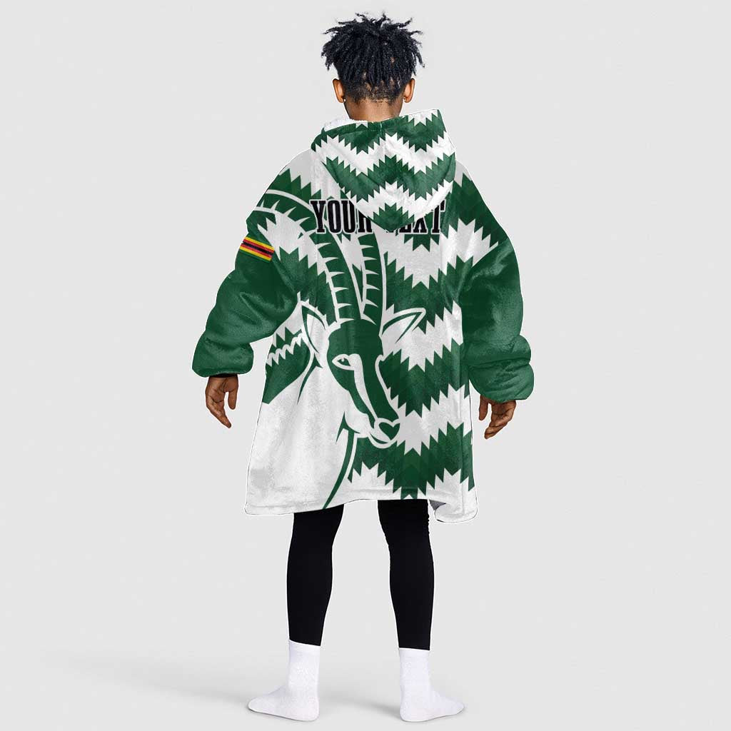 Zimbabwe Rugby The Sables Personalized Kid Wearable Blanket Hoodie Retro Jersey Inspired - African Pride